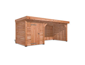 Douglas Overkapping Klassiek 3x6m. | Type 21 met schuur